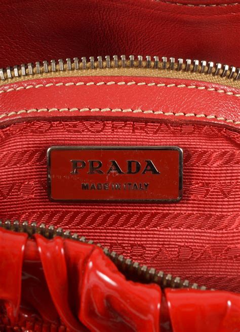 prada red patent leather handbag|authentic Prada handbags.